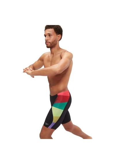 Speedo Erkek Dijital V-cut Jammer Erkek Yüzücü Mayosu Siyah