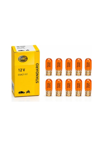 Wy5w T10 Turuncu Sinyal Ve Park Ampulü 12v 5w 10'lu Paket