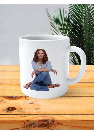 Julia Roberts Baskılı Kupa Bardak Kişiye Özel Model 1 Çok Renkli