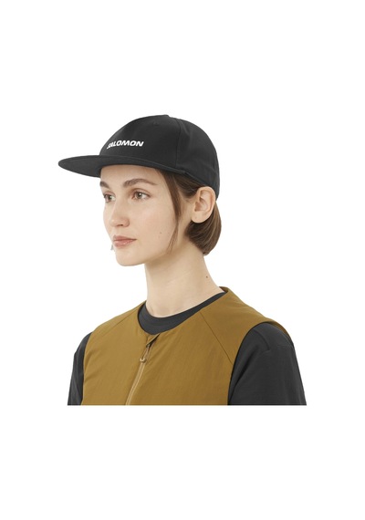 Salomon Salomon Logo Flat Cap Unisex Siyah Şapka 27180 Siyah