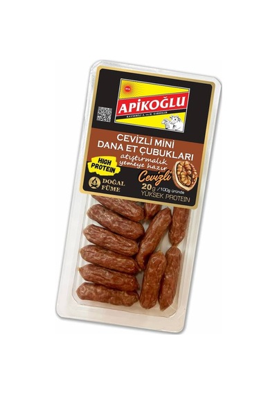 Apikoğlu Cevizli Mini Dana Et Çubukları 110 G