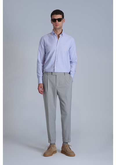Lufian Frederik Erkek Basic Gömlek Slim Fit Açık Mavi Açık Mavi 112010645100320 Açik Mavi