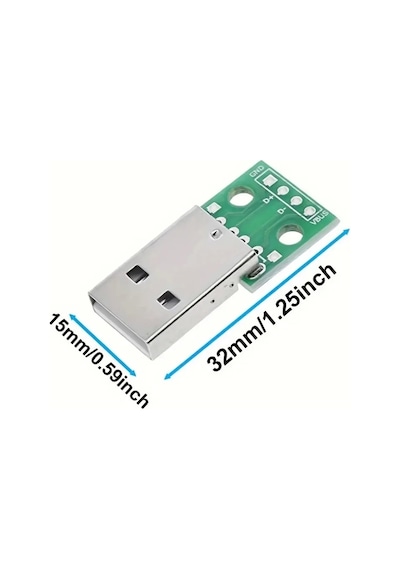 Usb Erkek To Dip Çevirici Pcb