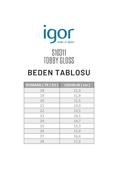 Igor Tobby Gloss Kız Çocuk Fildişi Parlak Sandalet S10311-079 Fildişi