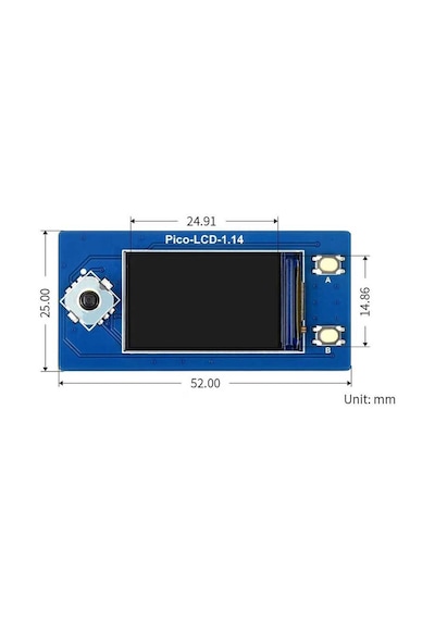 1.14Inch Lcd Ekran Modülü - (65K Colors. 240X135. Spi) - Raspberr