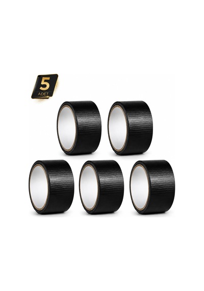 27kids 5 Adet Siyah Tamir Bandı 48 Mm X 10 Metre Çok Amaçlı Duct Tape Takviye Bantları Açık Bej