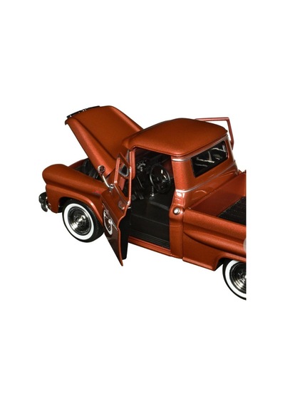 Motor Max Koleksiyon 1 / 24 Ölçek 1958 Gmc 100 Pickup Model Metal Araba Kırmızı