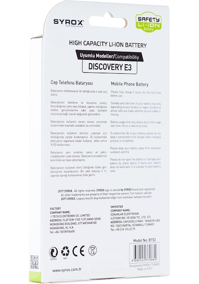 General Mobile Discovery 1 Batarya Syrox B152
