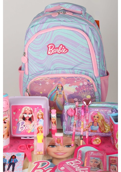 X Dekomus Lisanslı Barbie Deniz Kızı Collection Kırtasiye Seti Okul Ve Kalem Çantası,beslenme Kabı,matara Altın