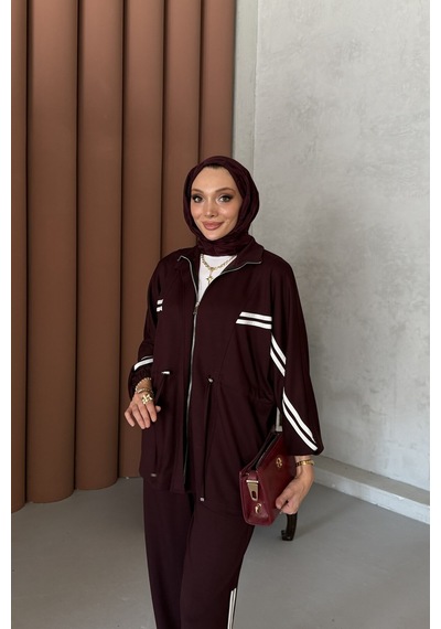 Riella Butik Ndidi Tesettür Takım Bordo