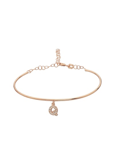 925 Ayar Gümüş Rose Q Harfi Kelepçe Bileklik - 45090001 Rose Gold