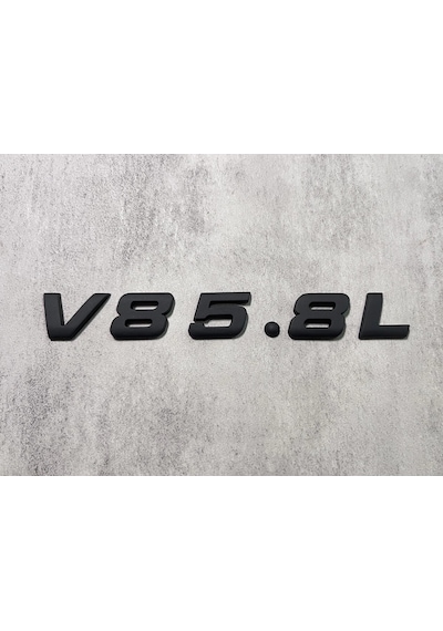 V8 5.8 L Piano Black Çamurluk Yazısı Mercedes 420