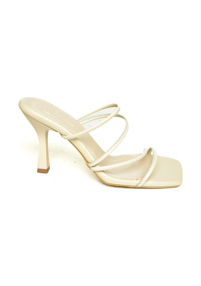 Fox Shoes P590033909 Bej Kalın Topuklu Kadın Ayakkabı Bej