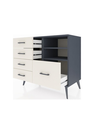 Hyperion Şifonyer 2 Raflı 5 Çekmeceli 88x44x80 Antrasit-antrasit/aytaşı Antrasit/aytaşı Hyperion Şifonyer 2 Raflı 5 Çekmeceli 88x44x80 Antrasit-antrasit/aytaşı Antrasit/aytaşı