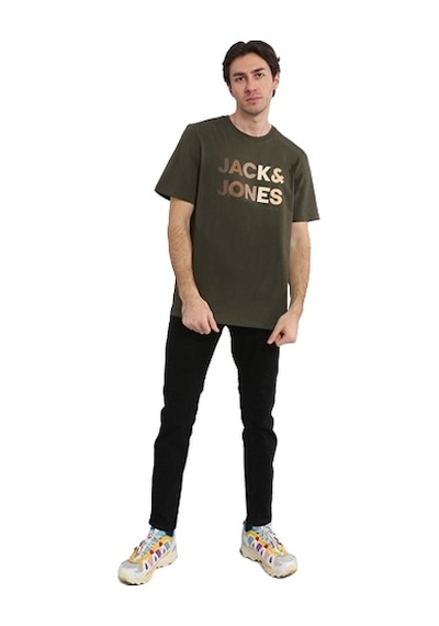 Jack & Jones Renk Geçişli Logo Baskılı Tişört Forest 12249602 Haki Jack & Jones Renk Geçişli Logo Baskılı Tişört Forest 12249602 Haki