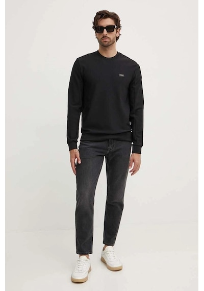Guess Erkek Tech Stretch Cn Sweatshirt - Siyah Siyah