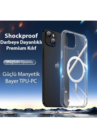 Dux Ducis Clin Mag Series İphone 15 Plus Magsafe Uyumlu Manyetik Silikon Kılıf- 5775 Şeffaf