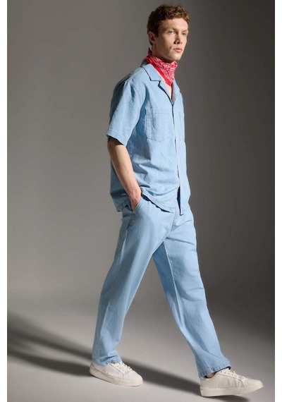 Defacto Yumuşak Dokulu Baggy Fit Jean Pantolon G4205ax26smnm39 Mavi-nm39