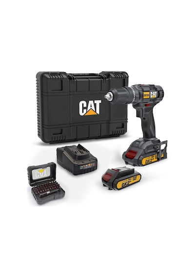 Dx155.1set 18 Volt/2.0ah Li-ion Çift Akülü Profesyonel Şarjlı Darbeli Matkap + Da01901 32 Parça Vidalama Uç Seti