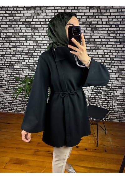 Nurivastore Dora Ceket Bağlama Detaylı Siyah