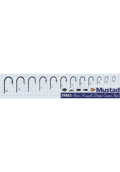 Mustad 39853 Kısa Palalı Olta Iğnesi 25 Ad/Pk Standart-No:2-0