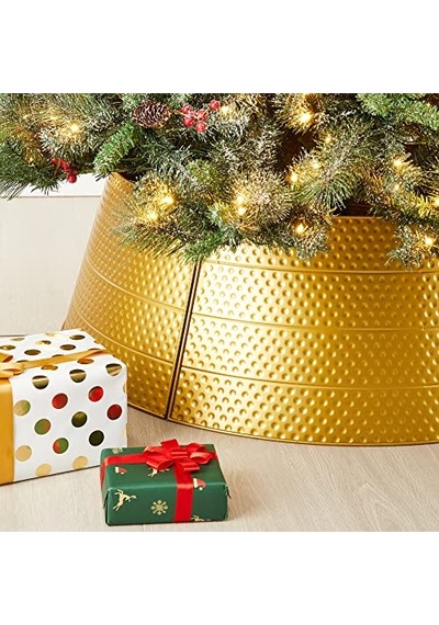 Ayarlanabilir Dövülmüş Metal Noel Ağacı Yaka Süslemeleri, 40 D, Altın, Büyük Gh31066 Diğer