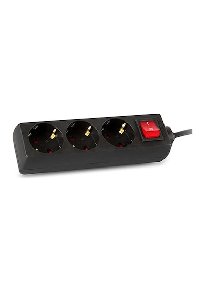 S-Link SPG8-3-30 3'lü Akım Korumalı Priz 3 Metre Siyah