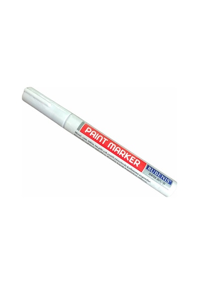 Rubenis Paint Marker Kalem Beyaz Rpm-80/B Demirbaş Kalemi 12'li