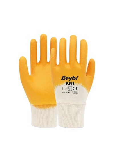 Beybi Elk1 (Kn1) Nitril Kaplama Iş Eldiveni No:10 "60 Çift"