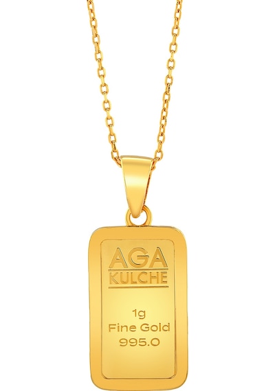 Agakulche 1 Gr Külçe Altın Kolye