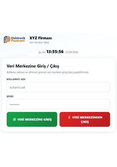 Veri Merkezi Giriş/çıkış Takip Sistemi