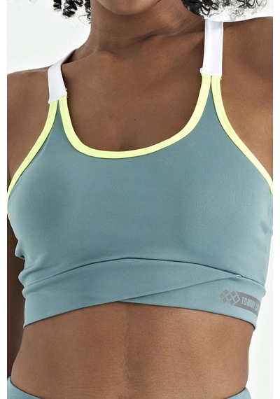 Tommy Life Mint Yeşili Sırt Detaylı Askılı Dar Kalıp Kadın Büstiyer - 97254 Mint Yeşili