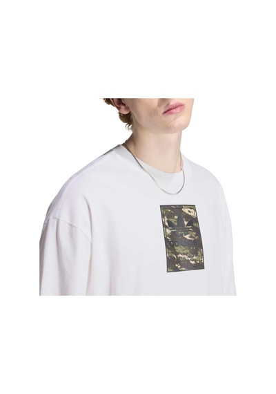 Whıte Adidas Erkek Günlük T-shirt Camo Tee Tongue Ks4234 Beyaz