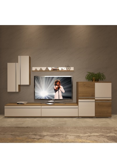 Decoraktiv Eko 6 Mdf Std Tv Ünitesi Tv Sehpası Pera - Beyaz