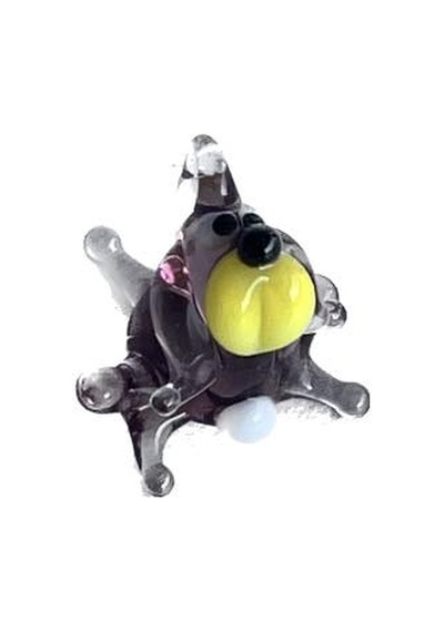 El Yapımı Mini Murano Cam Köpek Biblo A124-01