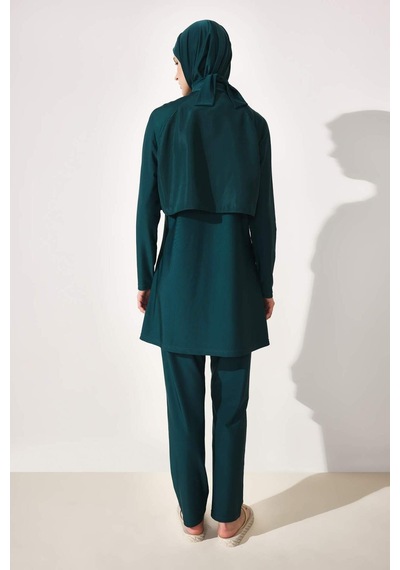 Defacto Regular Fıt 5li Koyu Yeşil Burkini Mayo G8897ax26smgn756 Yeşil-gn756