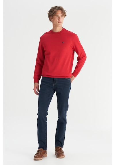 Wrangler Erkek Patch Logo Sweatshirt Red Çok Renkli
