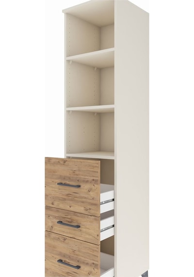 Hyperion Dolap 3 Raflı 3 Çekmeceli Tek Kapaklı 44x44x195 Aytaşı-çam Aytası