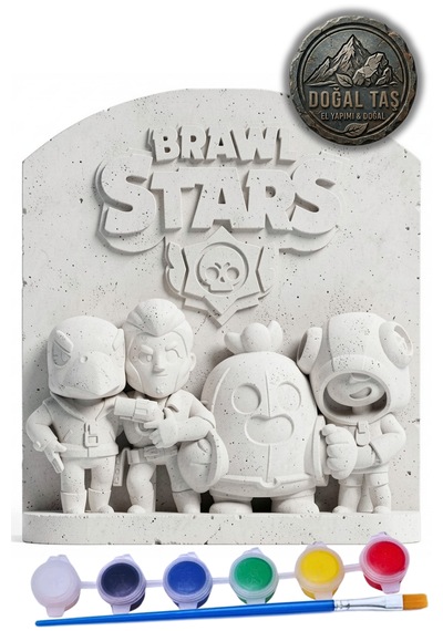 Brawl Stars 15 Cm Taş Biblo Çocuk Boyama Etkinliği