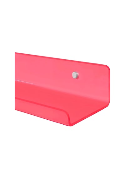 Pleksi Duvar Raf Neon Pembe, 50cm X 10cm Diğer
