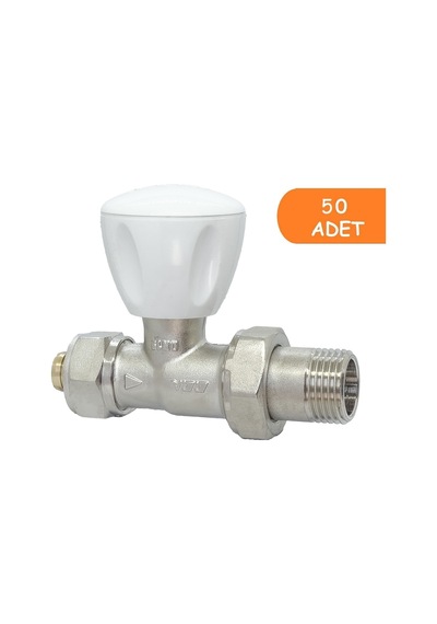 50 Adet Eca Rv3 1/2 Düz Radyatör Valfi Pex Petek Havlupan Vanası 602120722