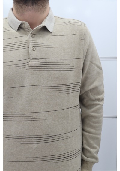 Santa Dmctekstil Erkek Desenli Spor Kesim Normal Kalıp Polo Yaka Selanik Kumaşlı Kışlık Kazak Koyu Bej Santa Dmctekstil Erkek Desenli Spor Kesim Normal Kalıp Polo Yaka Selanik Kumaşlı Kışlık Kazak Koyu Bej