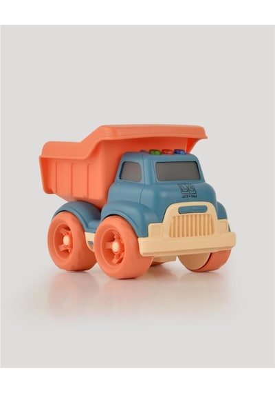 Let's Be Child Sesli Ve Işıklı Minik Kamyon 31016 Lacivert - Turuncu Kasalı, Çocuklar İçin Oyuncak Kamyon
