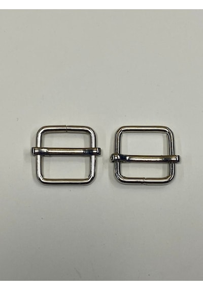 Karantuhafiye Çanta Sürgüsü / Ayar Tokası / 2 Li Set / 2 Cm Gümüş Renkli Çok Renkli