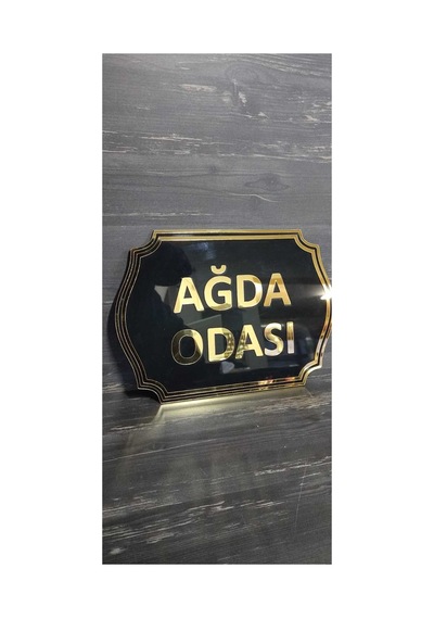 Pleksi Kabartmalı Kapı İsimliği Ağda Odası 1 Adet