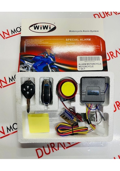 Wiwi Motosiklet Alarm-Çalıştırma Seti Pil Destekli-Motor Alarmı