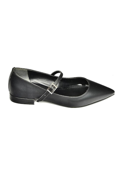 Fox Shoes U725512209 Siyah Kadın Babet Siyah-suni Deri Siyah