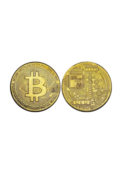 Bitcoin Hatıra Altın Kaplama Madalyon Kapsülünde