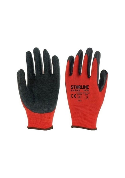 Dalgalı Lateks Eldiven E-45-ks Xl/10 3 Çift Sarı