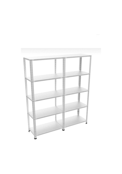 5 Katlı Depo, Arşiv, Market, Mutfak, Ofis, Alan Rafı 43x150x200 5 Katlı Duble Galvaniz Çelik Raf